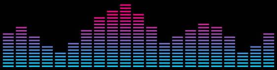 Equalizer colorful waves, isolated on black background. Frequency audio waveform. Music wave. Equalizer vector color illustration.